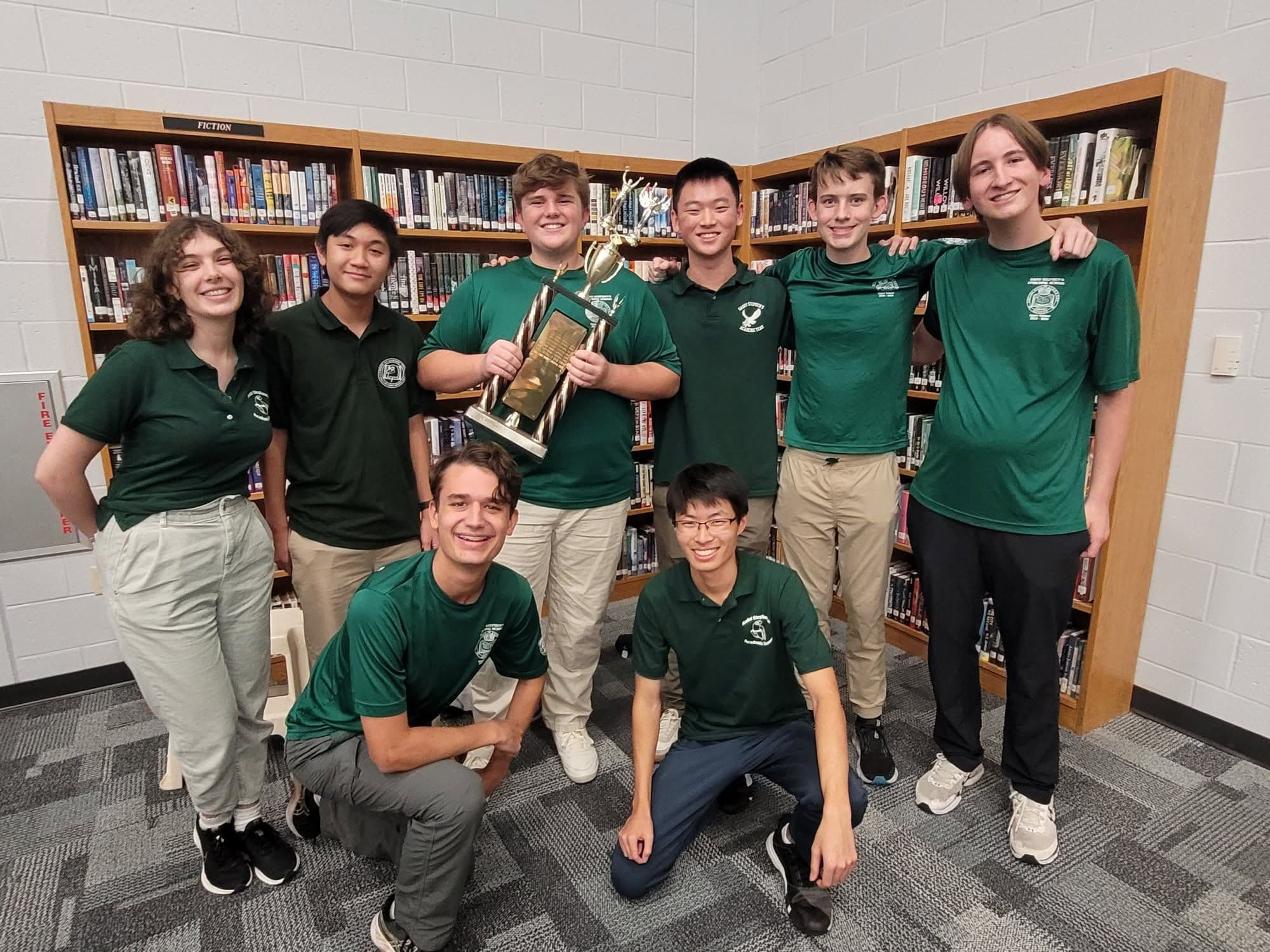 Academic Team celebrates a victory