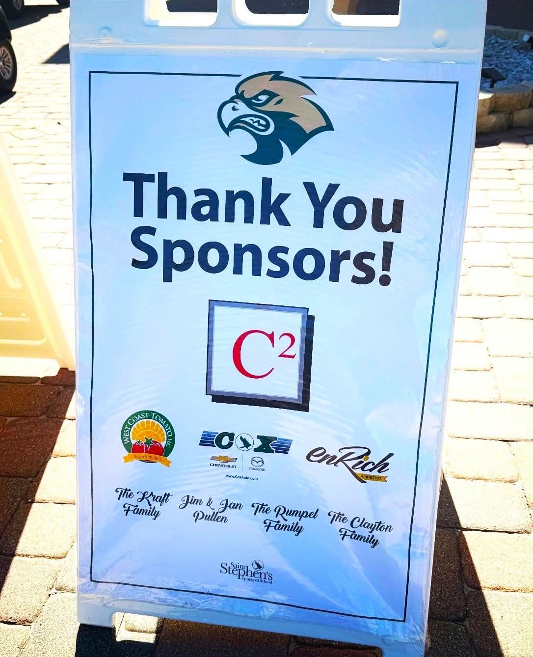 Sponsor sandwich board