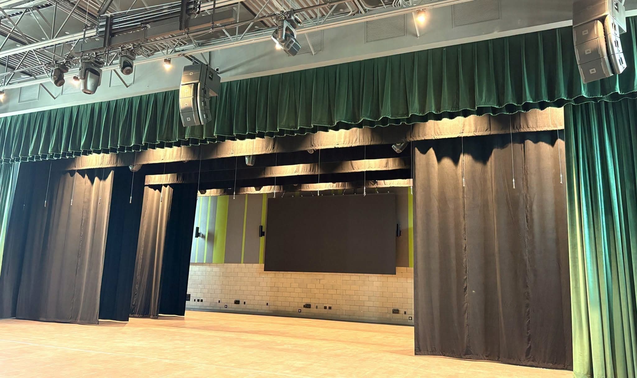 Theater stage in the Pullen Center