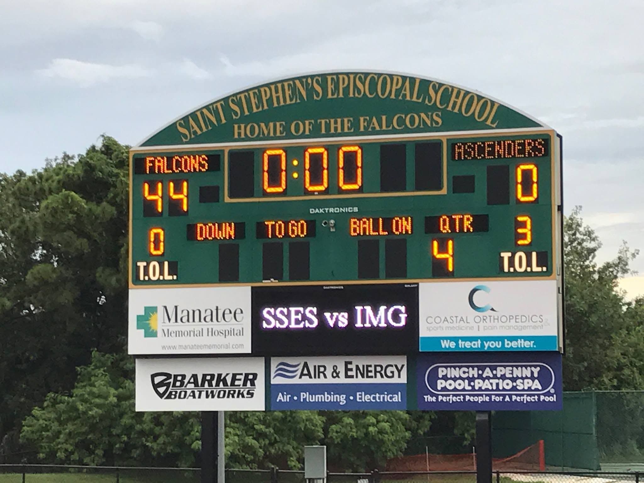Scoreboard sponsor signage
