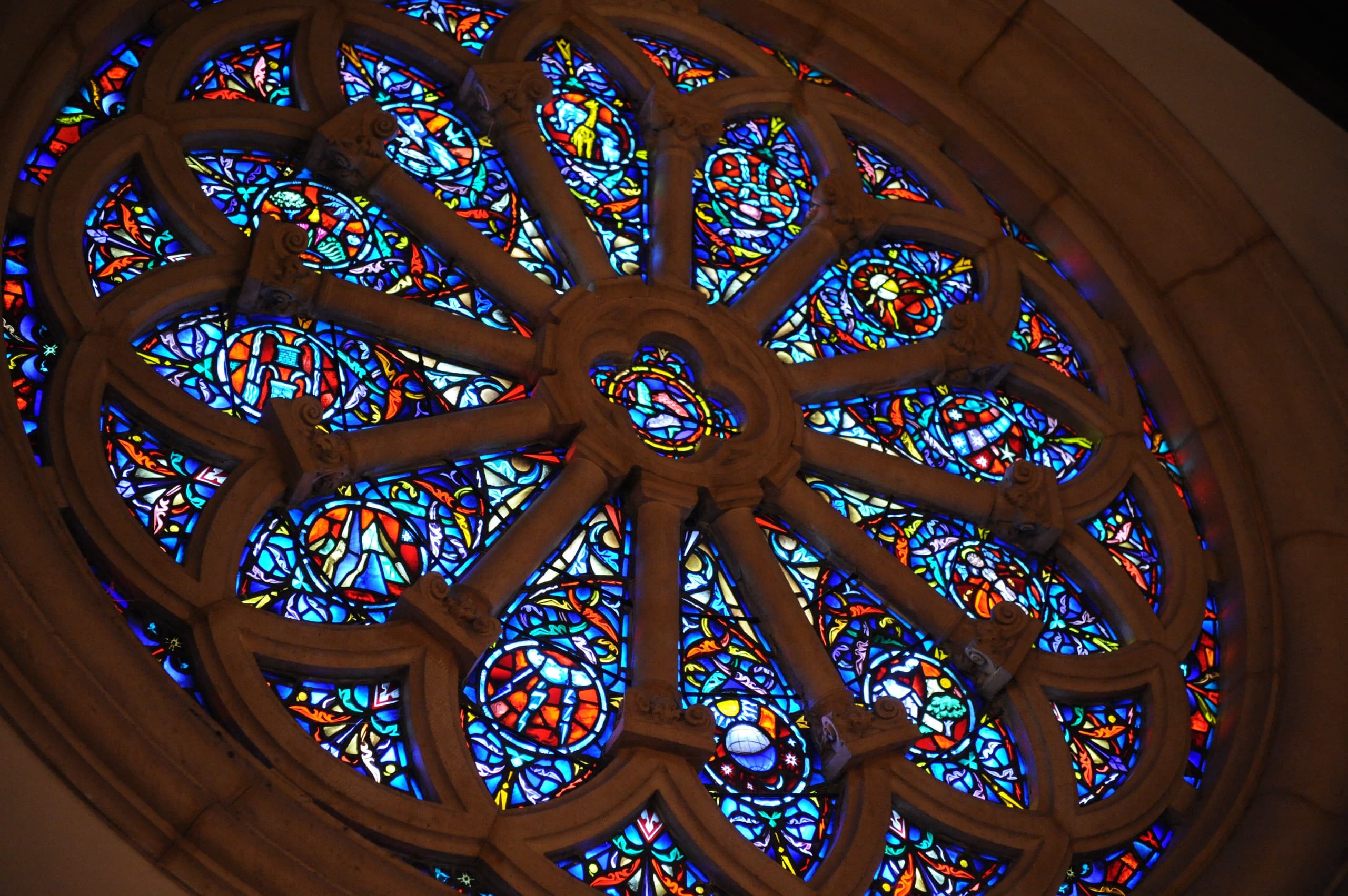 Stained glass inside Christ Episcopal Church