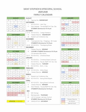 One Page Calendar