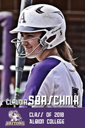 Claudia Sbaschnik Class of 2018 Albion College