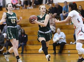 Students playing basketball