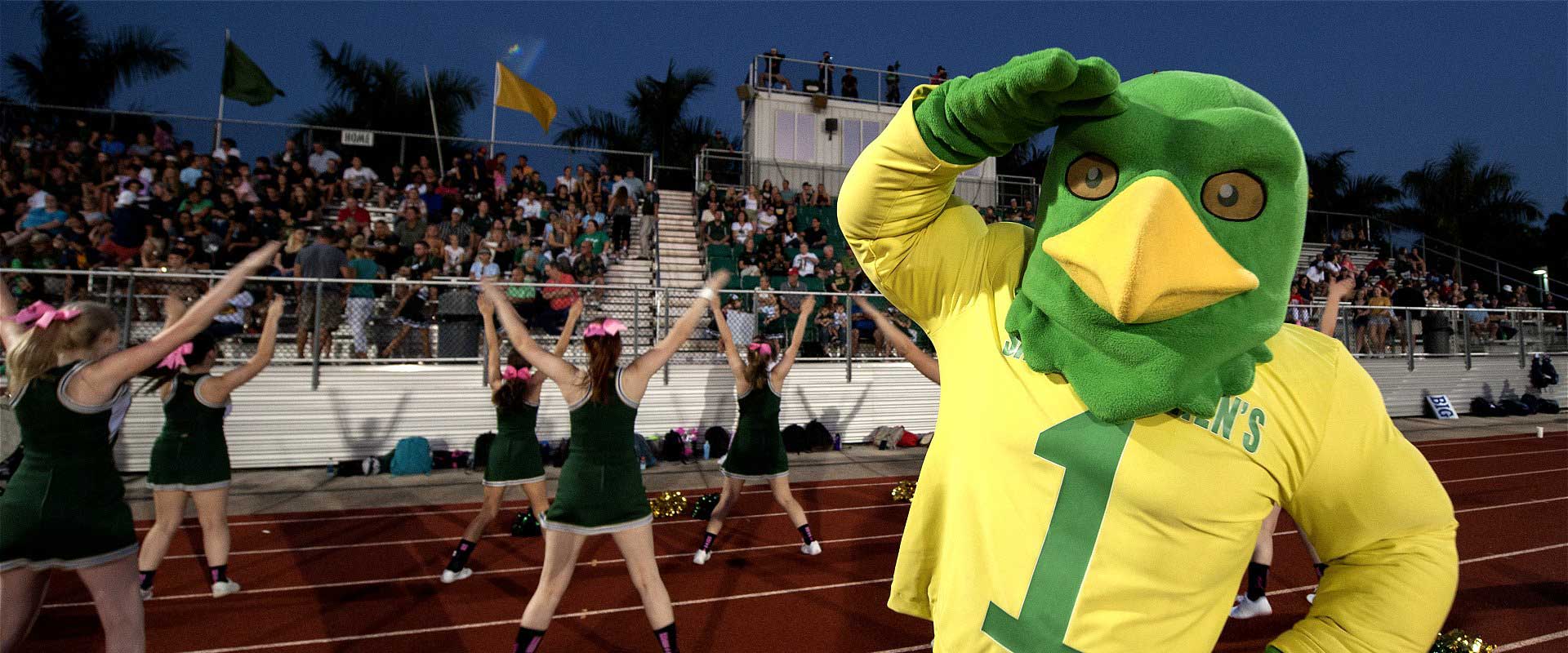 School mascot Freddy Falcon