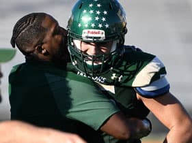 Football players celebrating