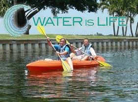 Photo of students kayaking